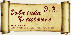Dobrinka Niculović vizit kartica